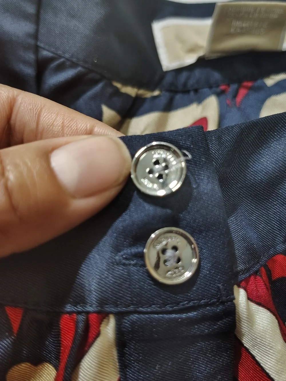 MICHAEL KORS boho peasant Top silk blouse shirt geo chic flouncy P/M